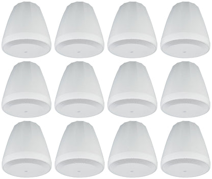 (12) Control 64P/T 4" 30W Commercial 70V Hanging Pendant Speakers