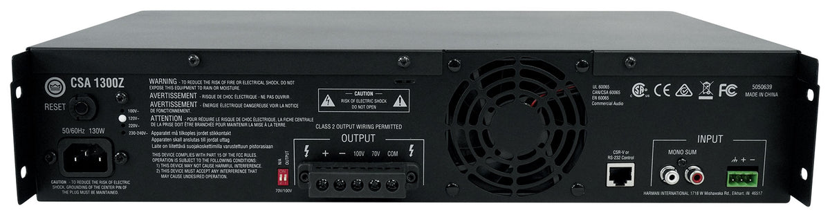 CSA1300Z 70V Amplifier + (30) DCS8T Drop Ceiling Tile Speakers