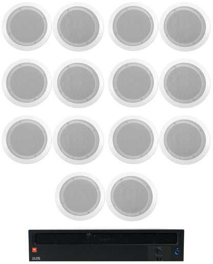 JBL CSA1300Z 70v Commercial Amplifier + (14) White In-Ceiling Speakers CSA 1300Z