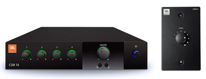 JBL CSM14 4 Input-1 Output Fanless Commercial Mixer+Black Wall Volume Controller