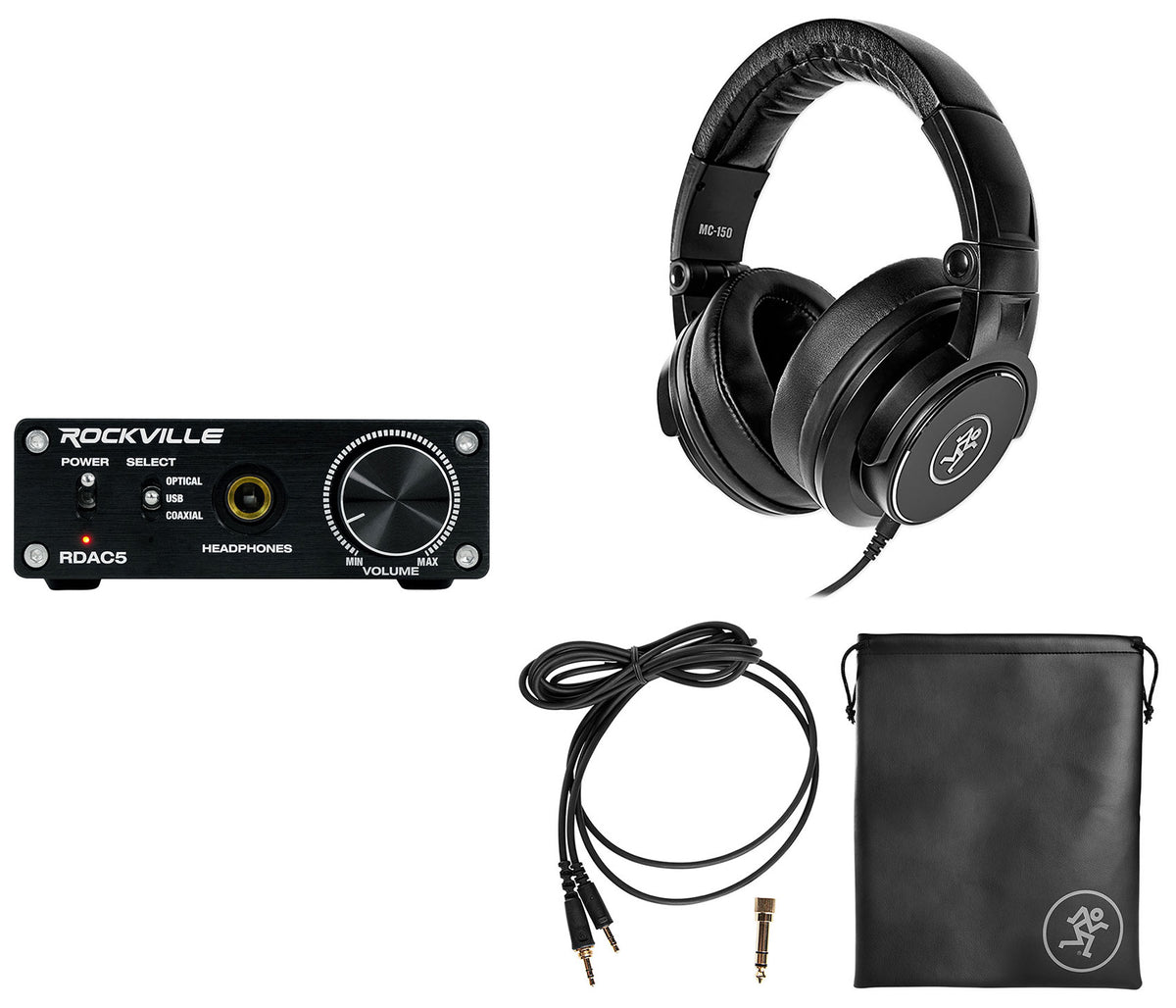 Mackie MC-150 Studio Monitoring Headphones+DAC Headphone Amplifier Amp