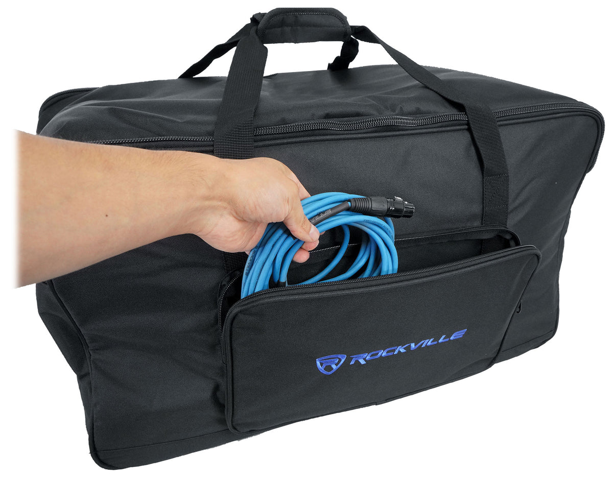 Rockville TB12 Padded Speaker Bag Carry Case For 12" DJ PA Speakers+Stand