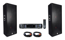 Home Audio Bundle w/ (2) Dual 15" 3000W Speakers+Bluetooth Receiver