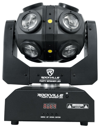 Party Spinner LED + ROCKFORCE 192 DMX Controller Bundle