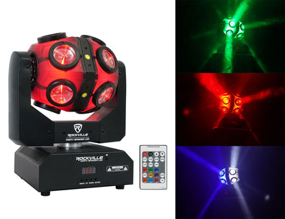 Party Spinner LED 2-Pack + ROCKFORCE 192 DMX Controller Bundle