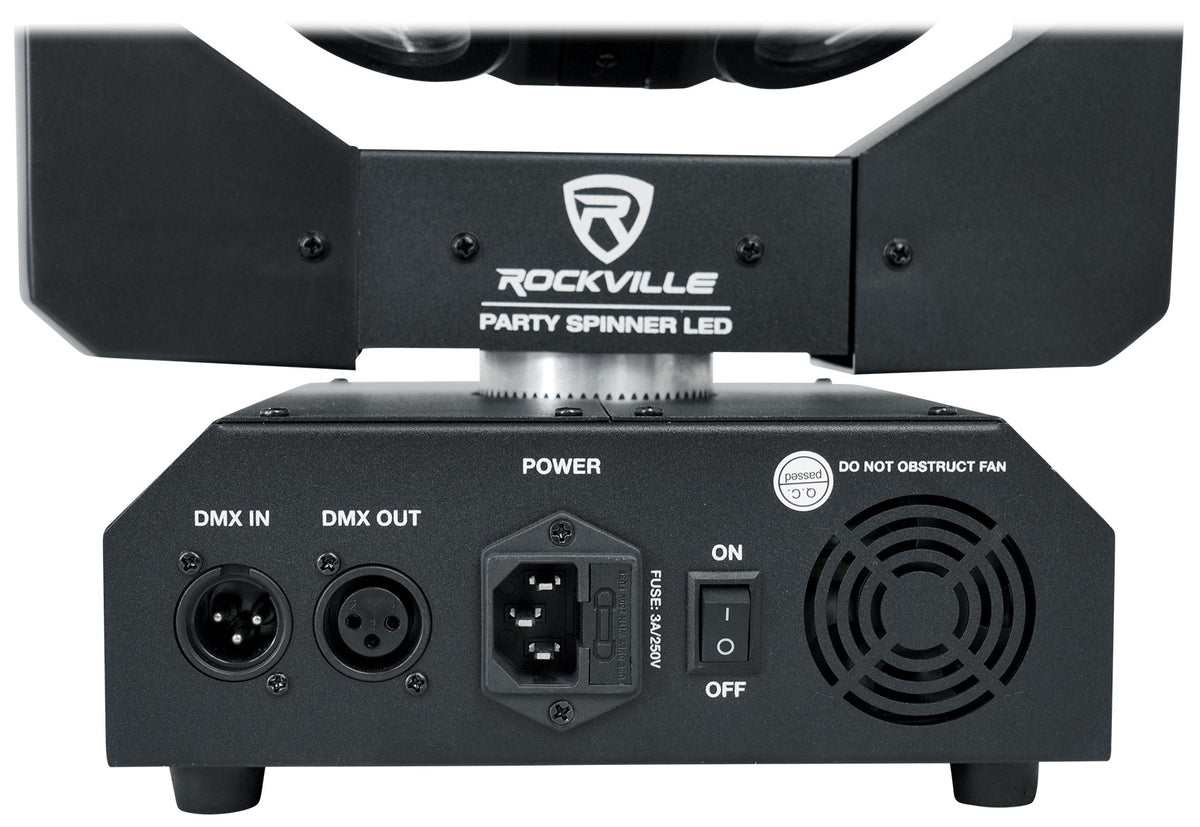 Party Spinner LED 2-Pack + ROCKFORCE 192 DMX Controller Bundle