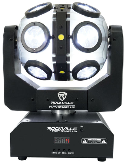 Party Spinner LED 2-Pack + ROCKFORCE 192 DMX Controller Bundle