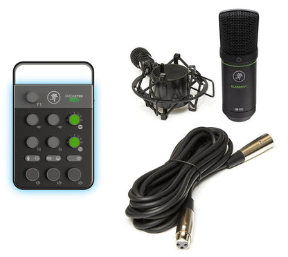 M Caster Live Streaming Podcasting Portable Smartphone/USB FX Mixer + Mic