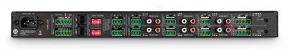 CSMA 2120 2x120W Amplifier + (4) White Column Line Array Speakers