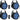 4) Rockville RockPAR TRI LED RGB Compact Par Can DJ DMX Wash Lights+Remote Black