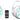 2) Rockville RockPAR TRI LED RGB Compact Par Can DJ DMX Wash Lights+Remote White