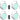 8) Rockville RockPAR TRI LED RGB Compact Par Can DJ DMX Wash Lights+Remote White