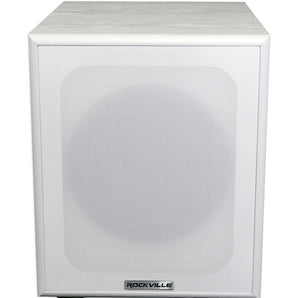 Rockville Rock Shaker 8" Inch White 400w Powered Home Theater Subwoofer Sub