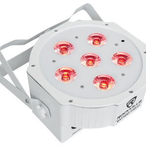 Rockville BATTERY PAR PACK 61 White (8) Rechargeable Wash Lights+Charging Case