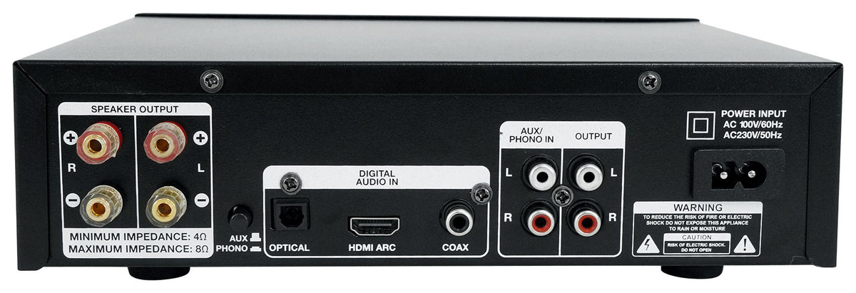 Rockville BLUAMP 90 Home Stereo Bluetooth Receiver Amp w/Mic+Phono+HDMI Input