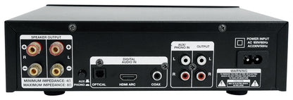 Rockville BLUAMP 90 Home Stereo Bluetooth Receiver Amp w/Mic+Phono+HDMI Input