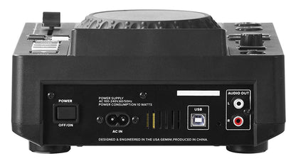 Gemini MDJ-600 Single Tabletop USB/CD Media Player DJ MIDI Controller w/4.3" LCD