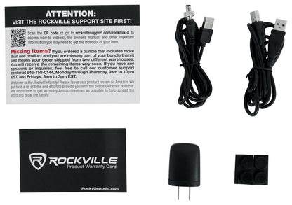 Rockville ROCKMIX 8 Channel Mixer w USB Recording Interface+Compressor+Bluetooth
