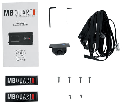 MB Quart RA1-750.1 750 Watt Mono Amplifier 1-Ohm Car Audio Amp+Bass Remote