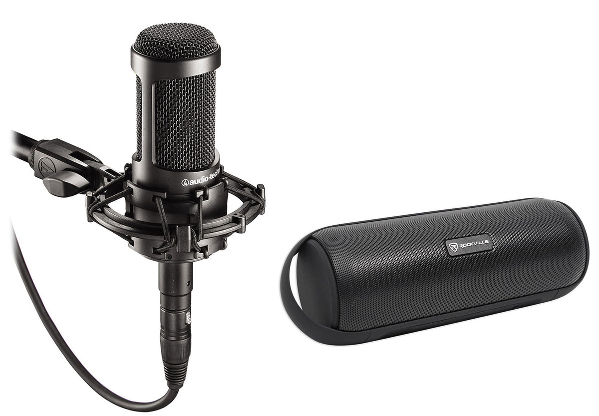 AT2035 Studio Microphone + Case + RPB25 Bluetooth Speaker