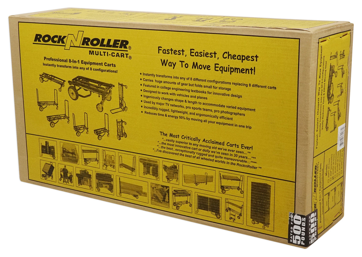 RocknRoller R10RT MultiCart R10 500lb Capacity DJ PA Equipment Transport Cart