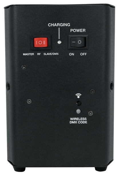 (6) RF WEDGE BLACK RGBWA+UV Battery Wireless DMX Up Lights + RF Remotes
