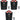 3 Rockville RF WEDGE BLACK RGBWA+UV Battery Wireless DMX DJ Up Lights+RF Remotes