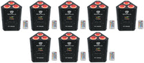 8 RF WEDGE BLACK RGBWA+UV Battery Wireless DMX DJ Up Lights+RF Remotes