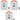 3 Rockville RF WEDGE WHITE RGBWA+UV Battery Wireless DMX DJ Up Lights+RF Remotes