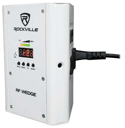 (6) RF WEDGE WHITE RGBWA+UV Wireless DMX Lights + Remotes + RLBP6 Backpack