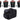 (4) Rockville RF WEDGE BLACK RGBWA+UV Battery Wireless DMX Up Lights+Remotes+Bag