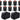 10 Rockville RF WEDGE BLACK RGBWA+UV Battery Wireless DMX Up Lights+Bags+Remotes