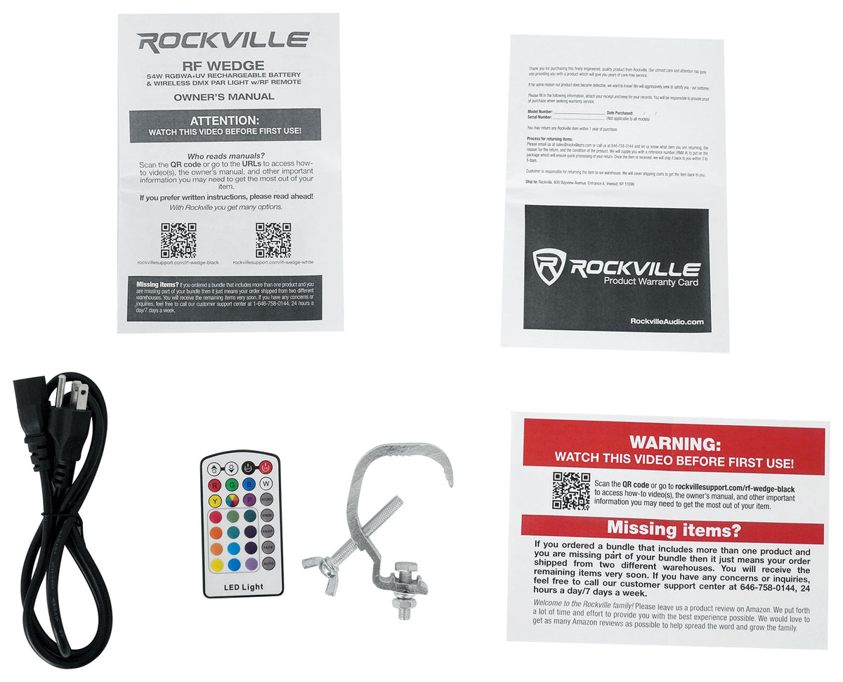 (4) RF WEDGE WHITE RGBWA+UV Wireless DMX Up Lights+384 Ch. Controller