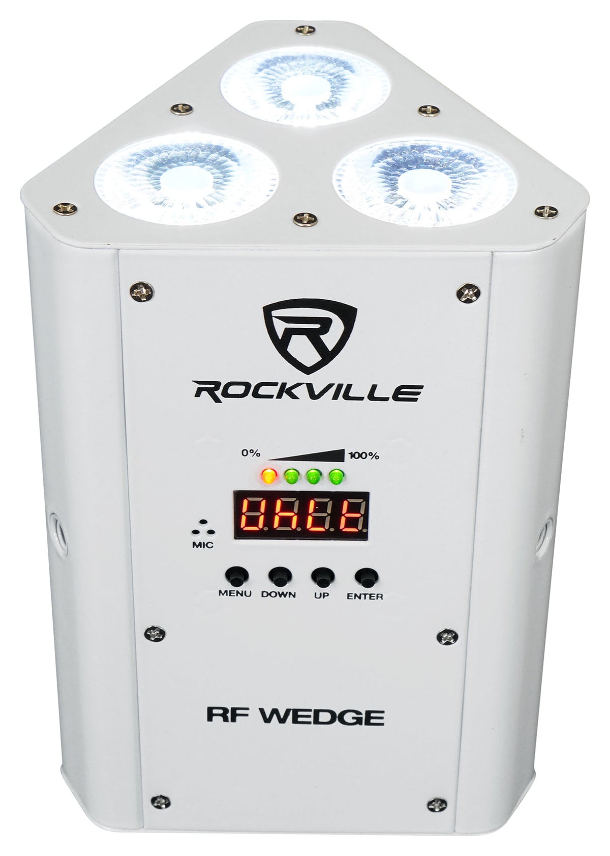 (8) RF WEDGE WHITE RGBWA+UV Wireless DMX Up Lights+384 Ch. Controller