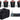 4) Rockville RF WEDGE BLACK RGBWA+UV Battery Wireless DMX Lights+Bags+Controller