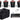 4) Rockville RF WEDGE BLACK RGBWA+UV Wireless DMX Lights+384 Ch. Controller+Bags
