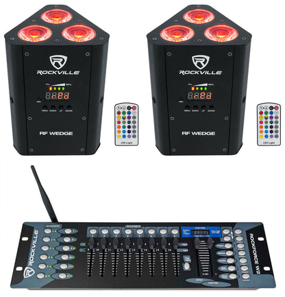RF Wedge Black 2-Pack + ROCKFORCE W2 Controller Bundle