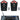 (2) Rockville RF WEDGE BLACK RGBWA+UV Battery Wireless DMX Up Lights+Controller