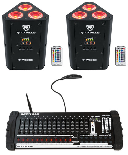 RF Wedge White 2-Pack + ROCKFORCE W4 Controller Bundle