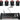 (4) Rockville RF WEDGE BLACK RGBWA+UV Wireless DMX Up Lights+384 Ch. Controller