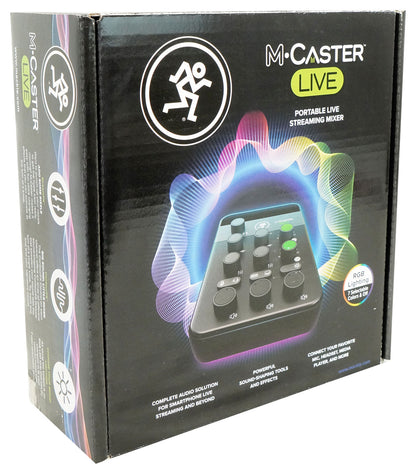 Mackie M Caster Live White Streaming Podcast Phone/USB Mixer+MC-150 Headphones