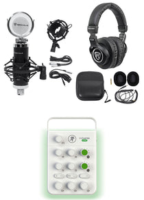 Mackie M Caster Live White Streaming Podcast Smartphone/USB Mixer+Headphones+Mic