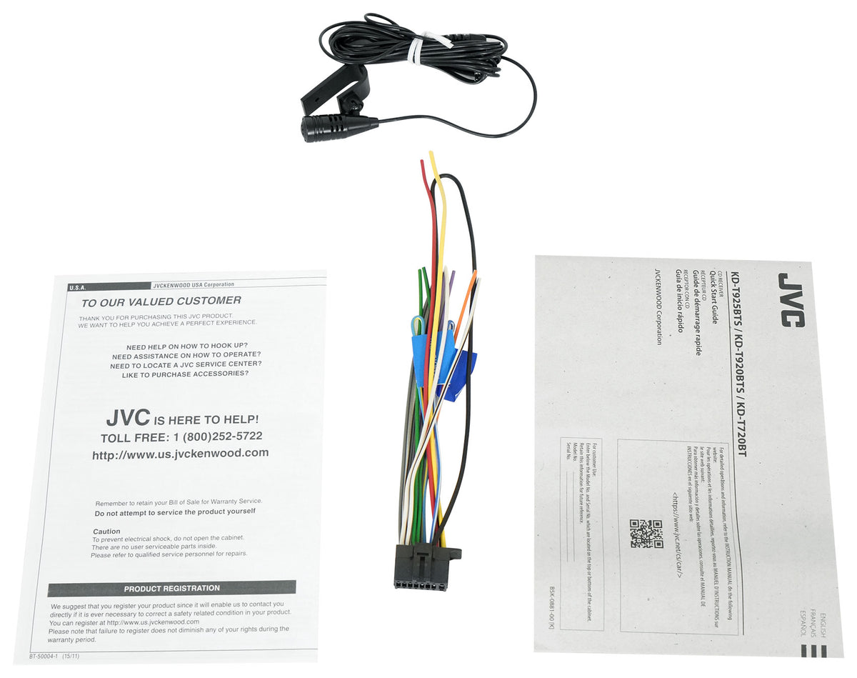KD-T920BTS CD Receiver & Install Kit for 2003-2006 Jeep Wrangler TJ