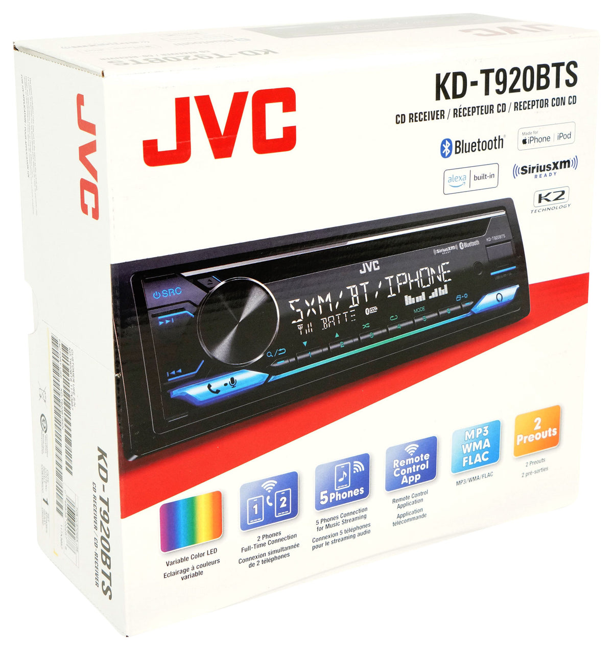 KD-T920BTS CD Receiver & Install Kit for 2003-2006 Jeep Wrangler TJ