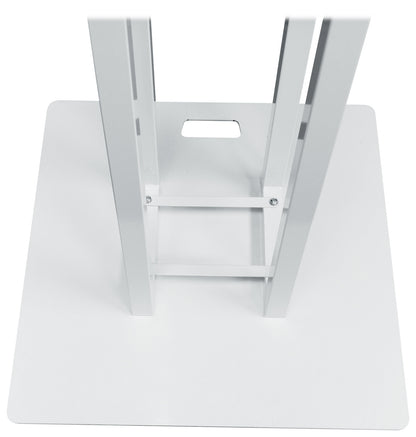 (1) Rockville RTP33-TV White/Black Totem DJ Speaker/Lighting Stand w/ TV Mount