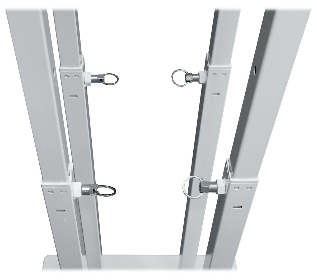 (1) Rockville RTP33-TV White/Black Totem DJ Speaker/Lighting Stand w/ TV Mount