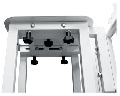 (1) Rockville RTP33-TV White/Black Totem DJ Speaker/Lighting Stand w/ TV Mount