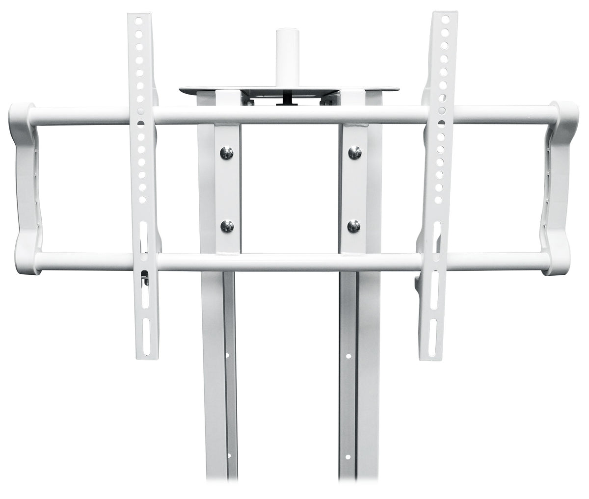 (1) Rockville RTP33-TV White/Black Totem DJ Speaker/Lighting Stand w/ TV Mount