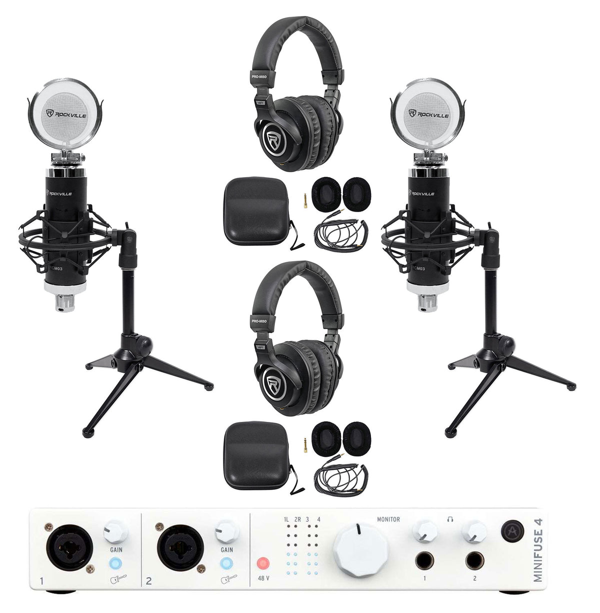 Minifuse 4 White+(2) RCM03+(2) PRO-M50-1