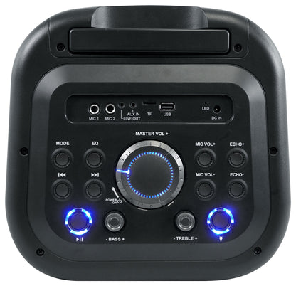 Rockville Go Party 6 Dual 6.5" Portable LED Party Bluetooth Speaker Mic Input